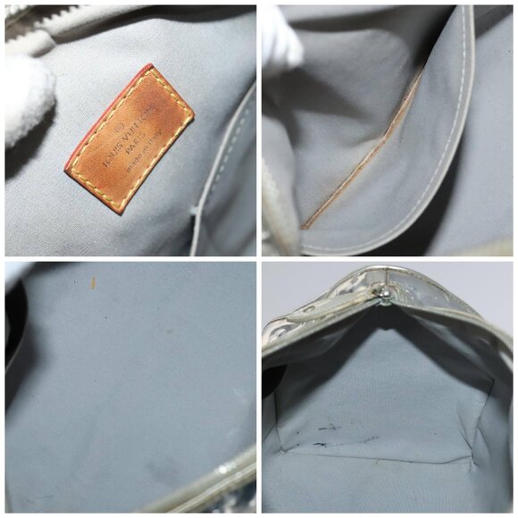 LOUIS VUITTON Monogram Miroir Speedy 35 Hand Bag Silver M95786 LV Auth 106317A - Picture 14 of 15